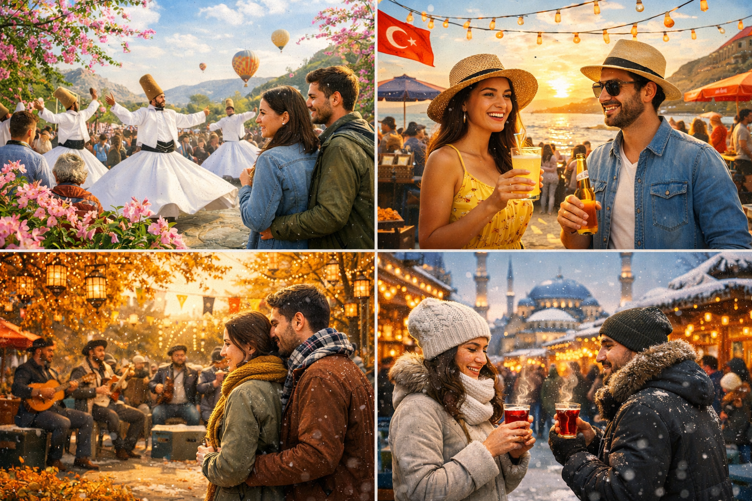 Farkli mevsimlerde acik hava etkinlik ortami